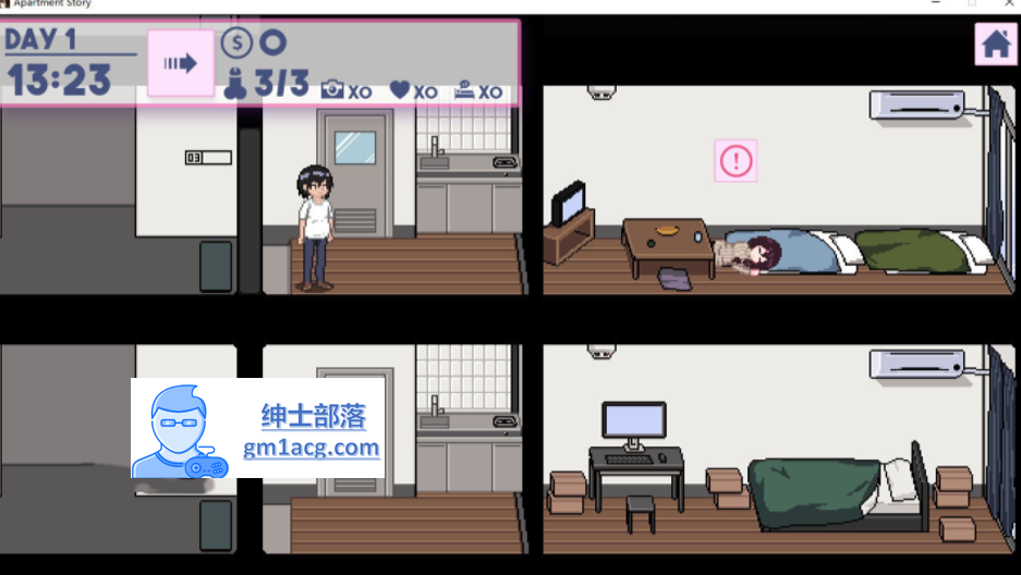 图片[3]-【互动SLG/中文/全动态】[像素风]Flat Story-公寓物語 DL官方中文版【新作/150M】-次元小屋
